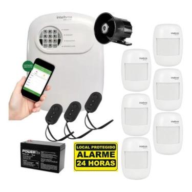 Imagem de Kit Central De Alarme C/ 6 Sensores Infravermelho Sem Fio - INTELBRAS