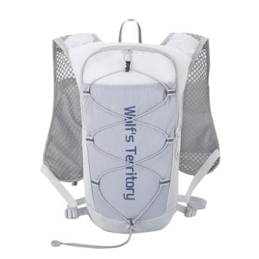 Imagem de JEELAD Colete de corrida leve para mulheres e homens, mochila de hidratação de 5L com bexiga de água de 2L para caminhadas, trilhas, equipamento de corrida, ciclismo, maratona (A-cinza (5L), apenas