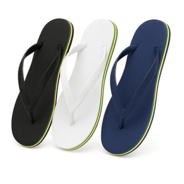 Imagem de Chinelo Nuvem Feminino Kit 2 Pares de Chinelo com Bandeirinha(PRETO + AZUL 2 PARES,numeric_37)