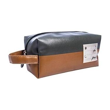 Imagem de Necessaire Masculina Com Zíper Marrom com Alça - O Melhor Pai