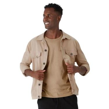 Imagem de Jaqueta masculina em sarja com elastano eco - MALWEE, G, Bege