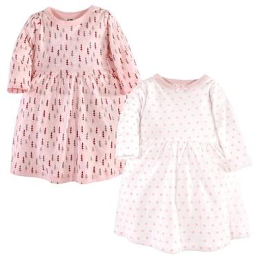 Imagem de Luvable Friends Hudson Baby, vestidos de manga comprida, pacote com 2, Floresta fosca, 12-18 Meses