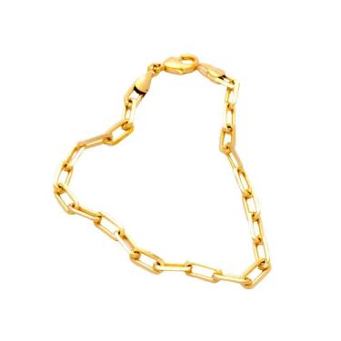 Imagem de Pulseira Elo Cartier Feminina Banhada Em Ouro 18K
