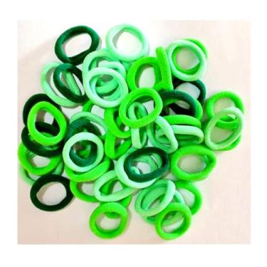 Imagem de 250 peças de laços de cabelo de bebê de algodão para meninas e crianças, faixas de cabelo sem costura para crianças, suportes elásticos de rabo de cavalo (verde)