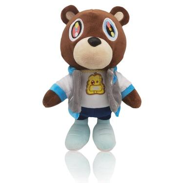 Imagem de Brinquedo de pelúcia Cute Bear Kanye, bicho de pelúcia de 25 cm para fãs de crianças