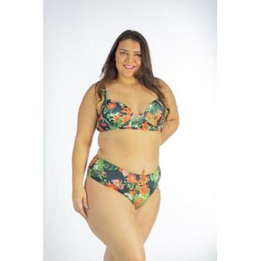 Imagem de Biquíni Plus Size Estampado Asa Delta com Alta Sustentação - 7 MODA PR