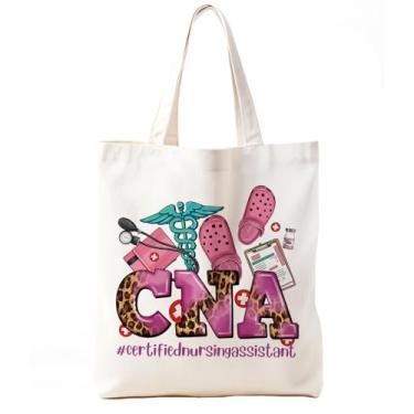 Imagem de Zeghk Bolsa Cna, sacola de enfermagem, bolsas e bolsas Cna para o trabalho, Cna Essentials para o trabalho, melhores presentes de enfermeira para mulheres, bolsa de presente personalizada
