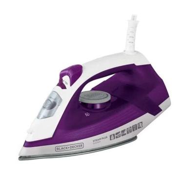 Imagem de Ferro de Passar Roupa a Vapor Black + Decker Antiaderente 220V 1200w Roxo - FX2500-B2