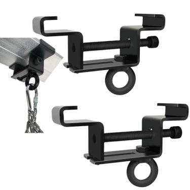 Imagem de Braçadeira I Beam (2 conjuntos - 453 kg de tensão) adequada para cabide de saco pesado, cabide de saco de pancada, suporte resistente para boxe, muay thai e treinamento de MMA