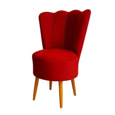 Imagem de Cadeira Pétala Veludo Premium (VERMELHO)