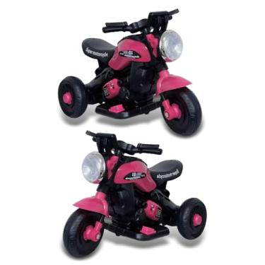 Imagem de Proposita, Combo 2 Mini Motos Elétricas Triciclo Infantil Zyppy 6v Com Som E Música, ROSA