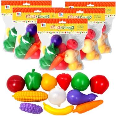 Imagem de Kit 6 Pacote de Frutas Legumes de Brinquedo p/ Festa Infantil Decoração Lembrancinha