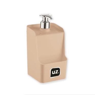 Imagem de Dispenser Detergente Slim Plástico 500ml Cozinha Pia - Uz, Capuccino