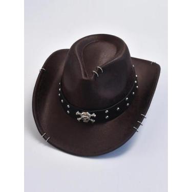 Imagem de Chapéu De Cowboy Masculino Vintage De material sintético Estilo Jazz P