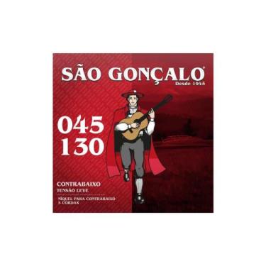 Imagem de 3 pacotes cordas P/ ContraBaixo Niquel T. leve Sao Goncalo 11029 - São