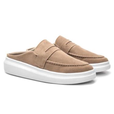 Imagem de Mule Mocassim Sapato Masculino Camurça Sola Anti Derrapante Berlutini 