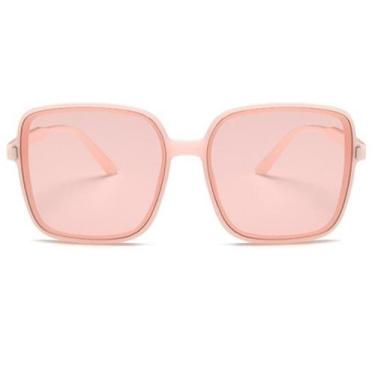 Imagem de Óculos De Sol Feminino  Rosa Quadrado Retro Luxo - OMG