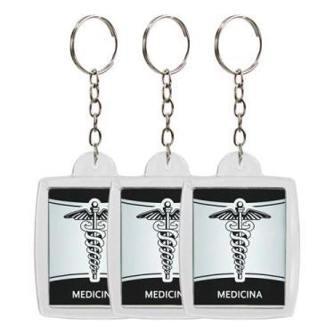 Imagem de Chaveiros Acrílicos 3x4 Para Lembrancinhas Medicina Com 10 Unidades - 