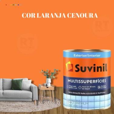 Imagem de Tinta Epóxi Base Água Cor Laranja Suvinil Multissuperfícies Antimofo L