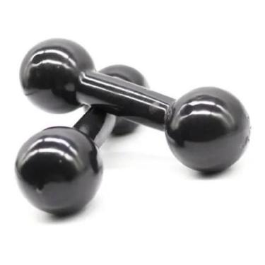 Imagem de Halter Emborrachado Par De 5 Kg Para Supino E Fortalecimento - Infinit