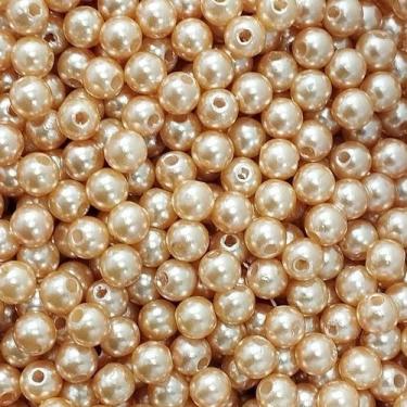 Imagem de PÉROLA DE ABS LISA Nº 06 20G PEROLA 6 MM - LADEIRA BIJUTERIAS, DOURADO
