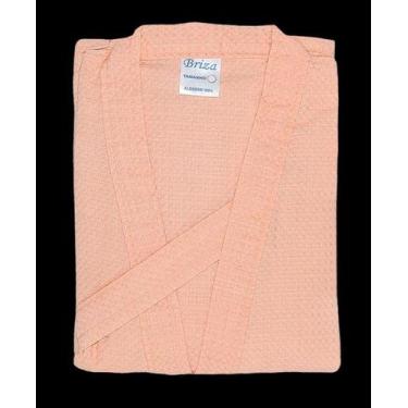 Imagem de Roupão Piquê Adulto 100% Algodão Briza Salmão (5008) Tam M
