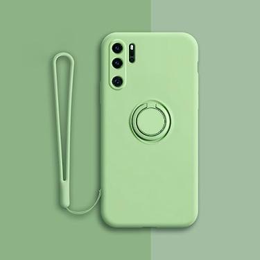 Imagem de Capa magnética de silicone para Huawei P30 P20 Pro P30Pro P20Pro P40 Nova 5T Mate Honor 20 Capa com suporte de anel P 30 A, verde, para Honor 20 Pro