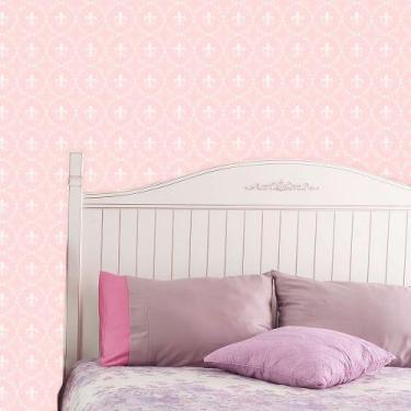 Imagem de Papel de Parede Lavável Clássico Arabesco ca0017 Elegante Rosa - Final