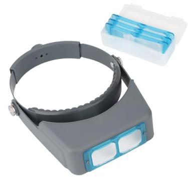 Imagem de Meximore 1,5X 2X 2,5X 3,5X Faixa De Cabeça Lupa Leitura Visor Lente Dupla Joalheiro Com 4 Ampliações Ferramenta Reparo Joias