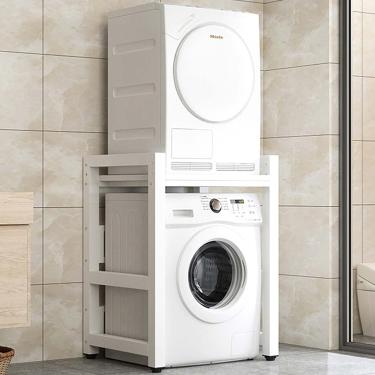 Imagem de Armário de máquina de lavar roupa de tambor, unidade de armazenamento de máquina de lavar, kit de empilhamento para lavadora e secadora, prateleira de armazenamento de máquina de lavar para