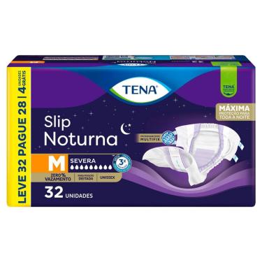 Imagem de Fralda Geriátrica Tena Slip Noturna Tamanho M Leve 32 Pague 28 Unidades Descartáveis