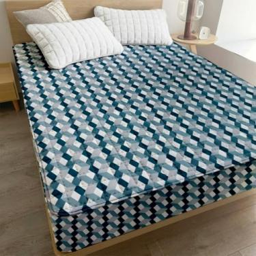 Imagem de Capa Protetora ImpermeáVel Para ColchãO Casal/Queen/King - 100% à Prova D'áGua - Anti-áCaros E HipoalergêNica - Com EláStico Em Toda Volta(ESTAMPA VARIADA2 (ILUSTRATIVO),Queen)