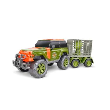 Imagem de Roma Jensen Br, Roma Brinquedos Caminhonete e Jaula Dino Force, 57,0 cm, Cor Verde