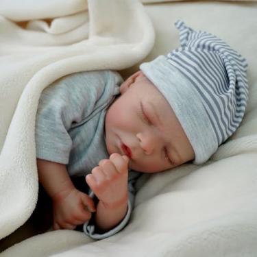 Imagem de Brastoy Bebê Reborn Boneca Menino Corpo de Silicone Realista Original 48cm