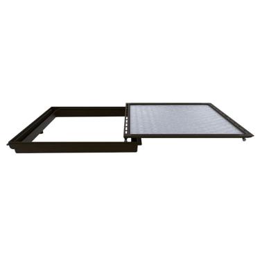 Imagem de Tampa Casa Máquina Piscina e Rebaixo Gaveta Marrom 120x120cm