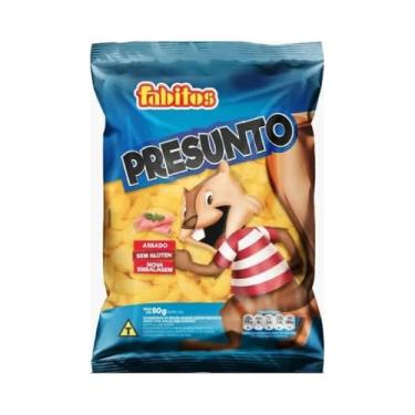 Imagem de Salgadinho Presunto Assado, Sem Glúten, Pacote com 10 Unidades de 80g, Nova Embalagem