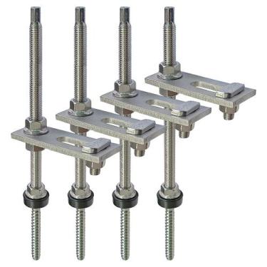 Imagem de Estrutura Painel Solar Suporte Parafuso Telhado - Kit 4 UN - Mastertel