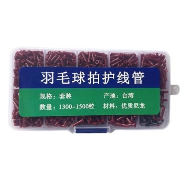 Imagem de predolo Kit sortido de ilhós para raquete de badminton vermelho, 9 tamanhos diferentes, com furo duplo simples