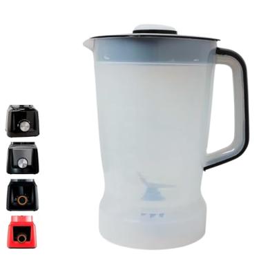 Imagem de Jarra Copo para Liquidificador compatível com Mallory Taurus, Taurus Touch, Taurus 1000 e Dark Force Tampa Preta Translúcido