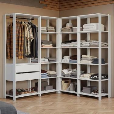 Imagem de Guarda-roupa Closet Modulado 2 Gavetas 247 cm Valencia Madesa