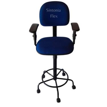 Imagem de Cadeira Secretaria Caixa Alta Braço Regulagem Altura Estrela