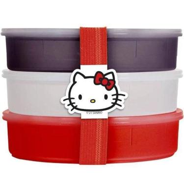 Imagem de Conjunto 3 Potes Decorados Hello Kitty - Baby Go