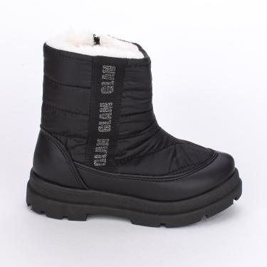 Imagem de Coturno Infantil Kidy Trendy Comfy Preto Com Pelinho