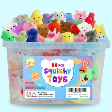 Imagem de Squishy Toy Spolux 80 unidades para crianças de 4 a 8 anos com armazen