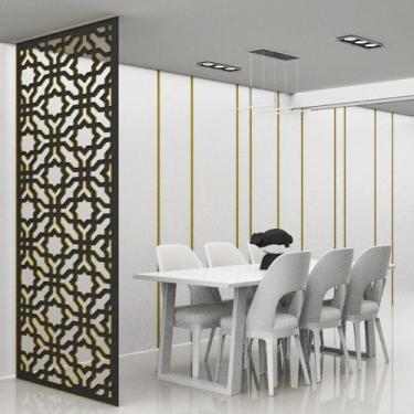 Imagem de Painel Vazado Divisória MDF Istambul Preto - Decore Painéis e Divisóri
