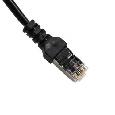 Imagem de 1 a 2 soquete lan ethernet rede rj45 plug divisor extensor adaptador c