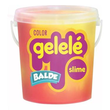 Imagem de Balde Slime Colorido Gelelé Doce Brinquedo 457G 2 Cores