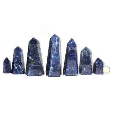 Imagem de Ponta de Sodalita Azul Lapidada - Pedra Natural Tipo A - 01 Kg - Crist
