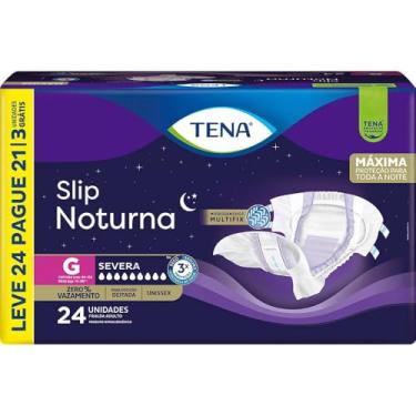 Imagem de Tena Slip Noturna, Fralda Geriátrica para Incontinência Urinária, G - Leve 24 Pague 21 unidades