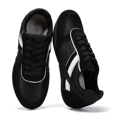 Imagem de Project Cloud Tênis feminino – cadarço com palmilha de espuma viscoelástica – Tênis feminino leve e antiderrapante – Sapatos casuais femininos perfeitos (Sagrado), Combo preto, 38